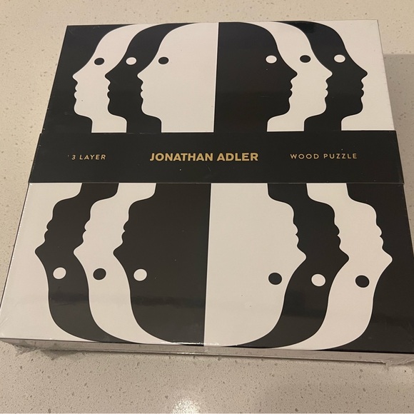 BUNDLE of 3 Jonathan Adler puzzles: 2 Wooden, 1 Regular foil-stamp (Green Tiger) - Picture 4 of 7